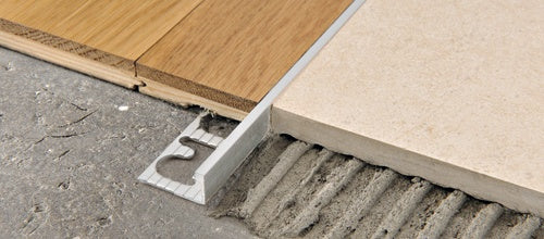 Progress Profiles - Moulure décorative pour bordure de céramique Proterminal aluminium brossé argent (10 mm) 3/8" x 8' 10-5/16"