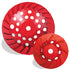 Pearl Abrasive - Meule boisseau Swirl P2 Pro-V avec 9 segments 5" x 5/8"-11