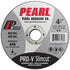Pearl Abrasive - PRO-V Meule en oxyde d'aluminium Type 1 - 4 1/2" x 0.040" x 7/8"