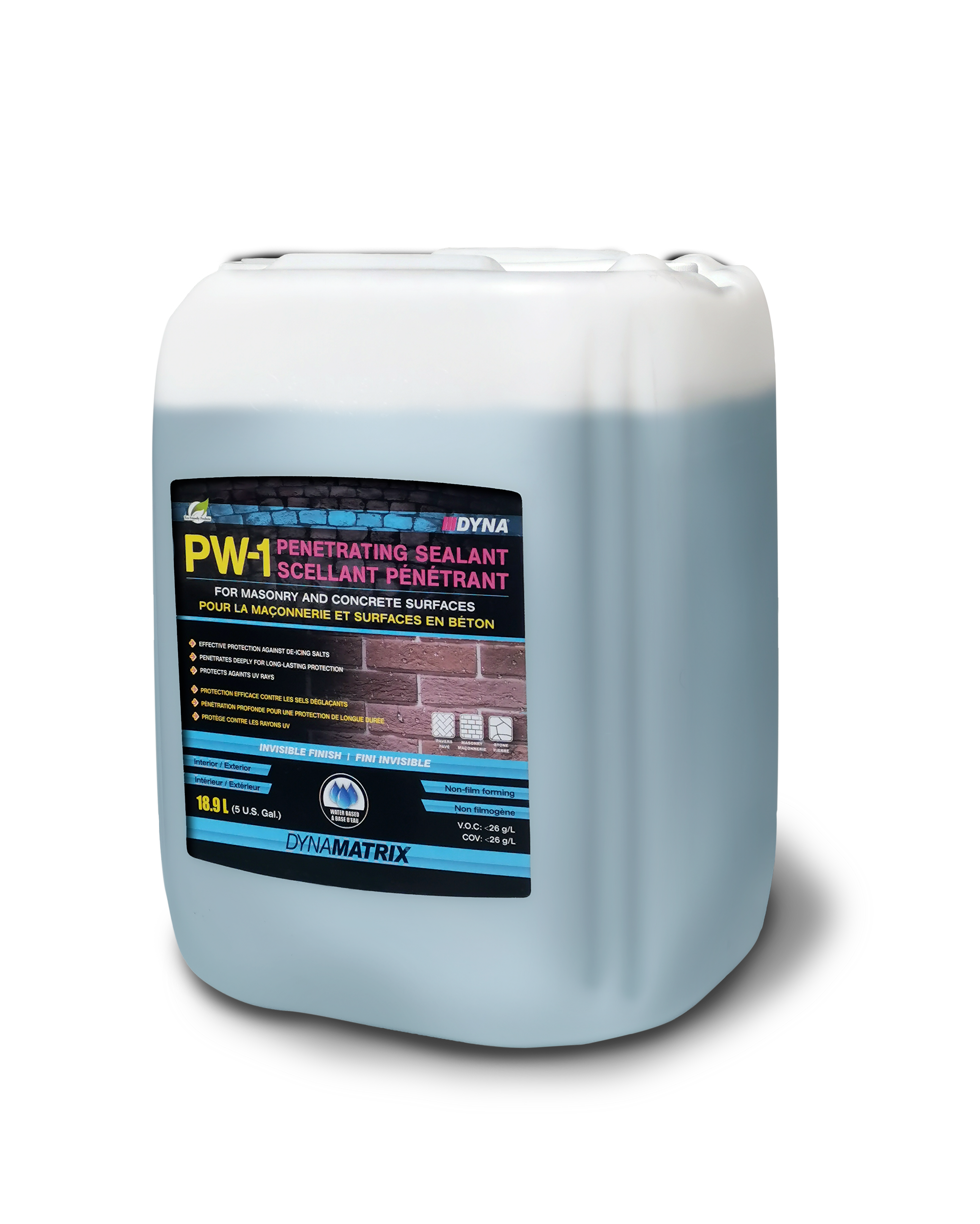 Dyna - Scellant pénétrant à base d'eau PW-1 pour le béton, la pierre et la maçonnerie 18.9 L