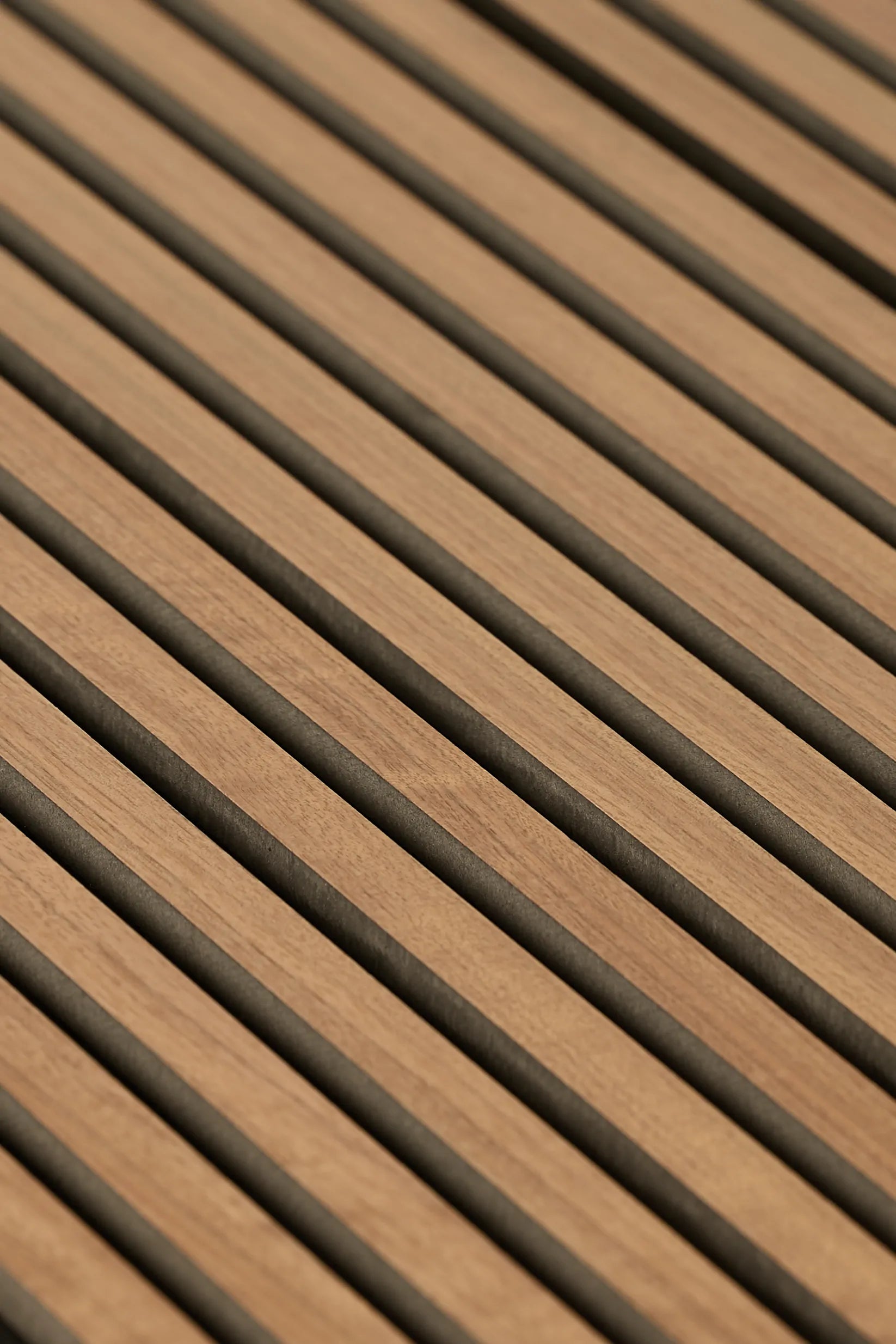 Acoustic panel in African Walnut wood slats