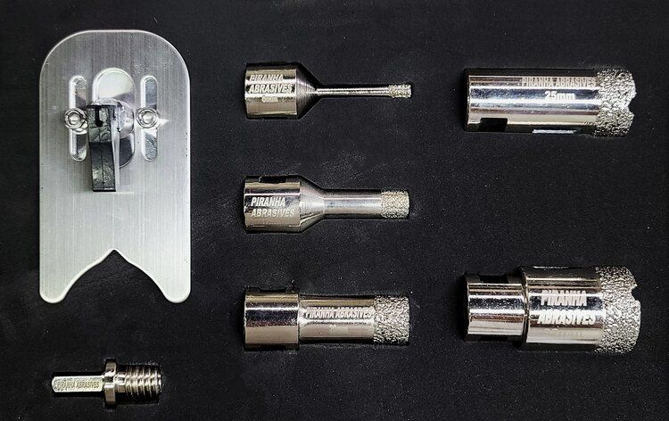 Core Abrasives - Trépans diamantés à l'eau/à sec Plantinum Series 7 pièces