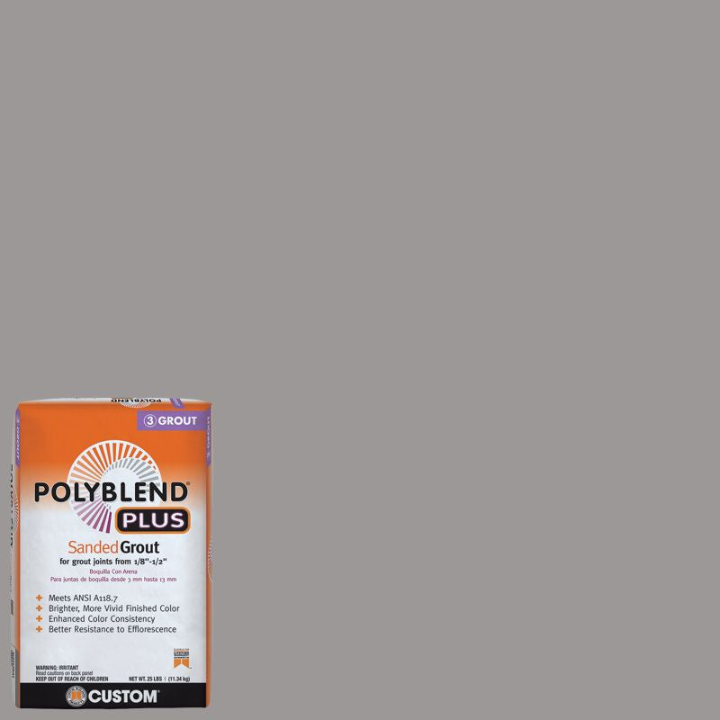 Custom Building Products - Coulis avec sable PolyBlend Plus #165 Delorean Gray 25 lb