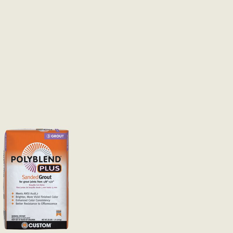 Custom Building Products - Coulis avec sable PolyBlend Plus #381 Bright White 25 lb