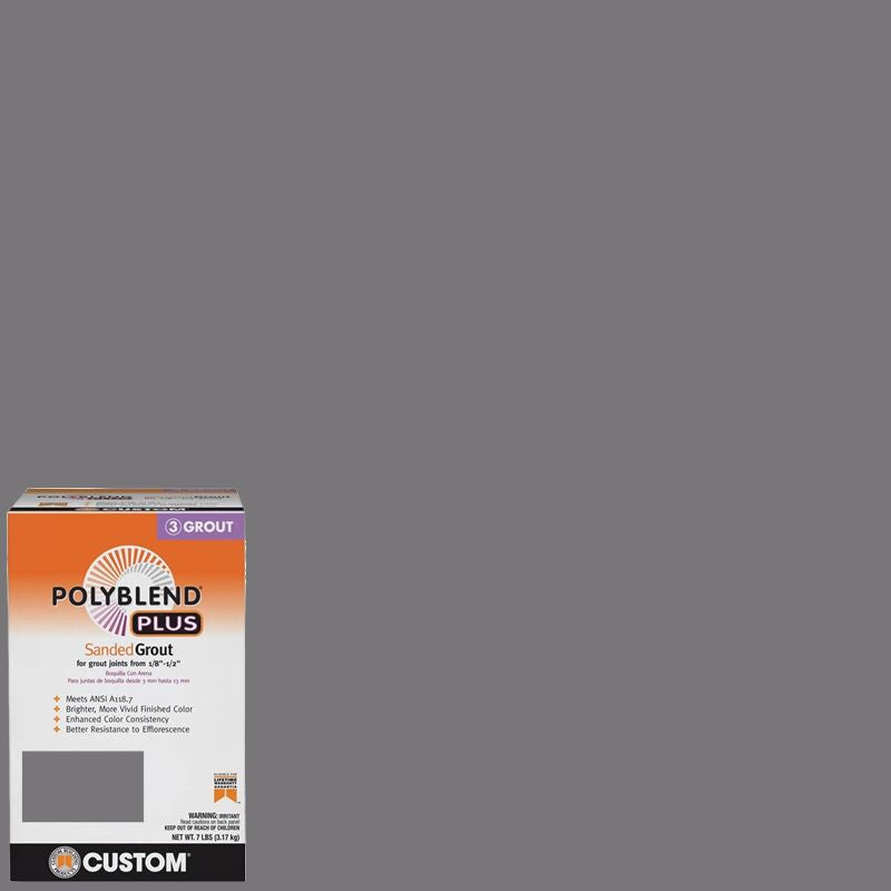 Custom Building Products - Coulis avec sable PolyBlend Plus #19 Pewter 7 lb