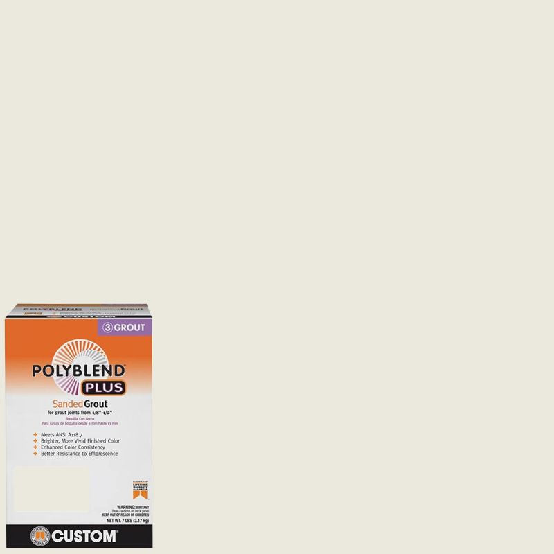 Custom Building Products - Coulis avec sable PolyBlend Plus #381 Bright White 7 lb
