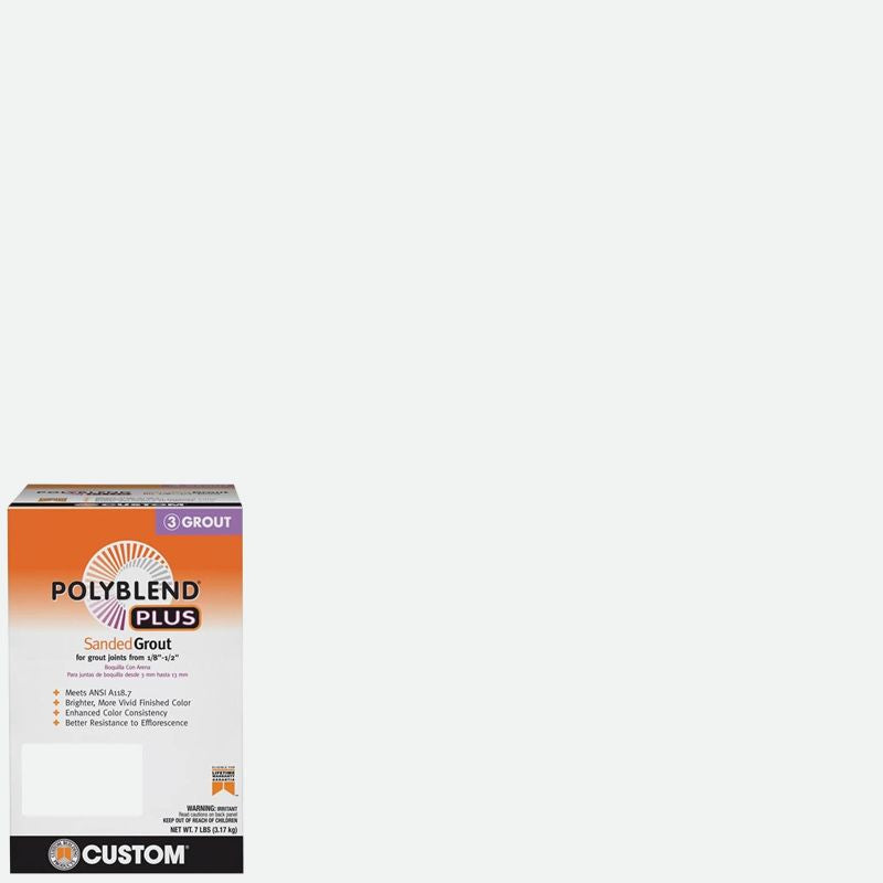 Custom Building Products - Coulis avec sable PolyBlend Plus #640 Arctic White 7 lb