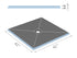 Wedi - Shower Base Fundo Primo avec drain central 1-37/64" x 42" X 42"