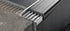 Progress Profiles - Profilé pour marche Prostair aluminium naturel avec insert en résine de vinyle/caoutchouc Noir 10 mm