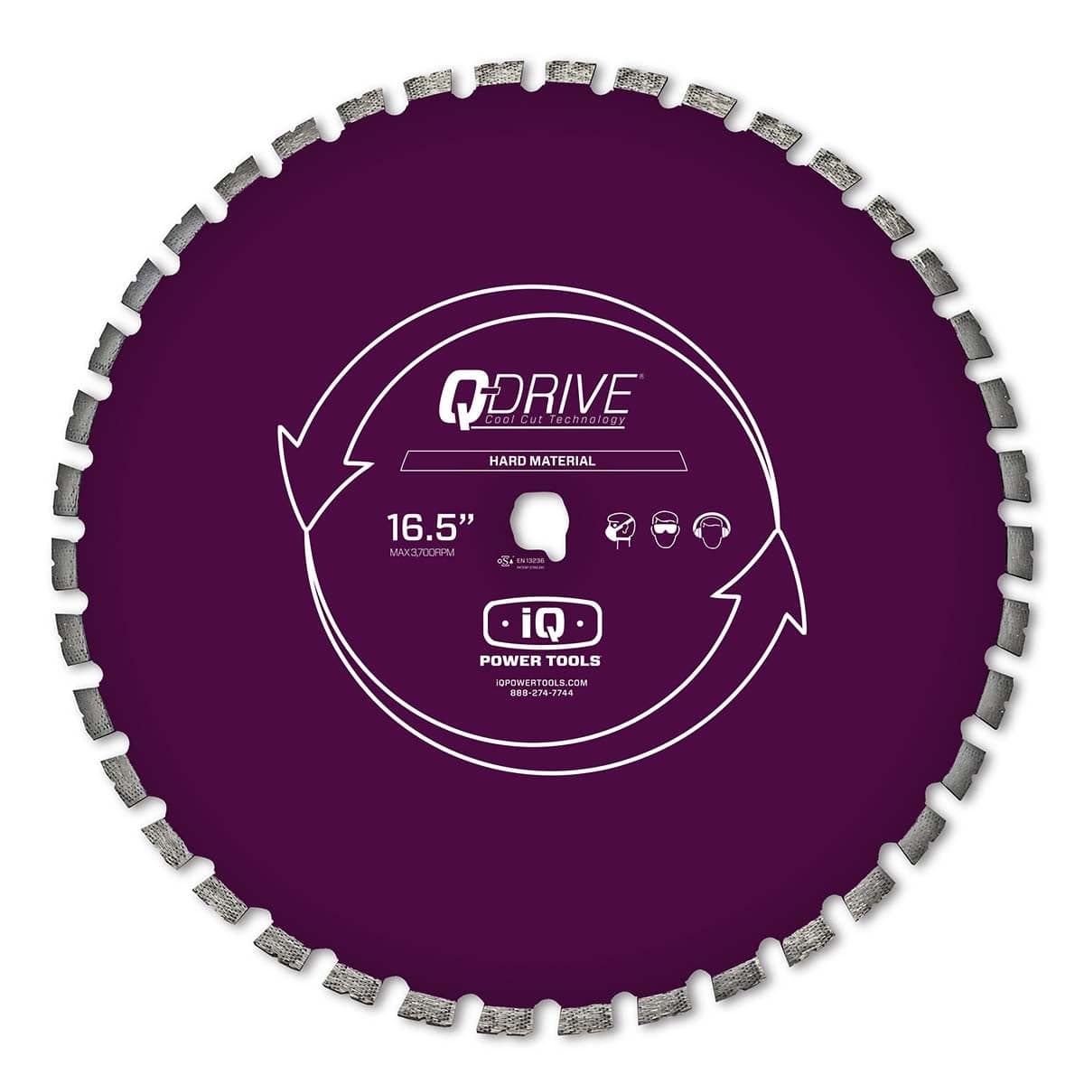 Bartell Morrison - Lame diamentée segmentée pour scie à tuiles à sec Q-Drive 16-1/2"