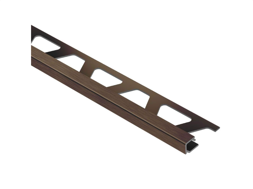 Schluter - 3/8" (10 mm) x 8' 2-1/2" - QUADEC Profilé de bordure carré - aluminium anodisé bronze antique brossé ||Q100ABGB