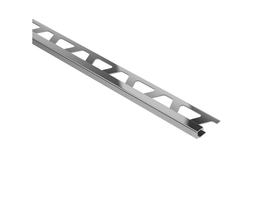 Schluter - 3/8" (10 mm) x 8' 2-1/2" - QUADEC Profilé de bordure carré - aluminium anodisé chrome poli ||Q100ACG