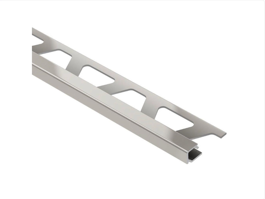 Schluter - 3/8" (10 mm) x 8' 2-1/2" - QUADEC Profilé de bordure carré - aluminium anodisé nickel mat ||Q100AT