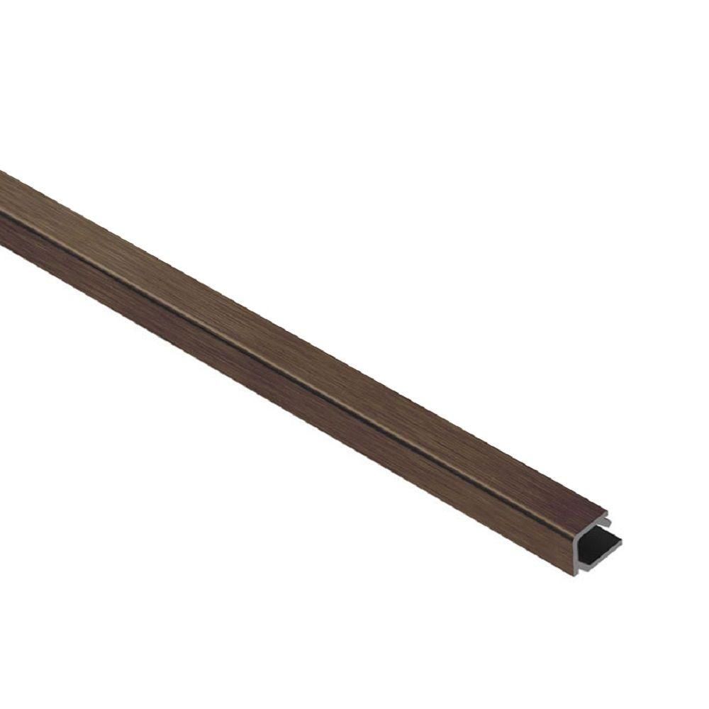 Schluter - QUADEC-K Profilé de finition et de protection à surface visible carrée - aluminium anodisé Bronze antique brossé 1/2" (12.5 mm) x 8' 2-1/2"