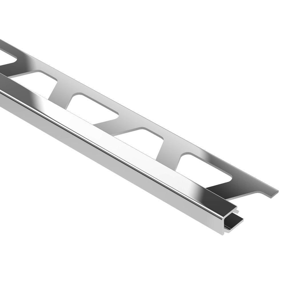 Schluter - QUADEC Profilé de bordure carré - aluminium anodisé chrome poli 1/2" (12.5 mm) x 8' 2-1/2"