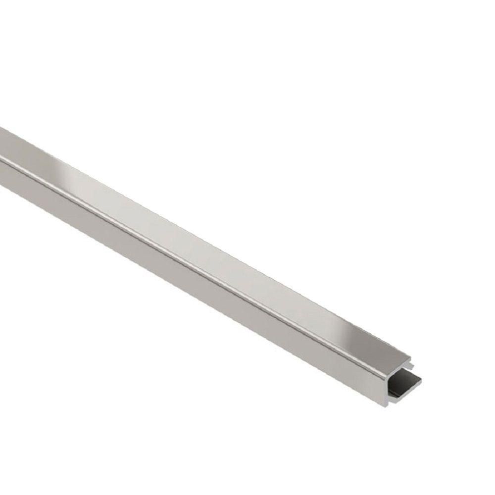 Schluter - QUADEC-K Profilé de finition et de protection à surface visible carrée - aluminium anodisé nickel mat 1/2" (12.5 mm) x 8' 2-1/2"