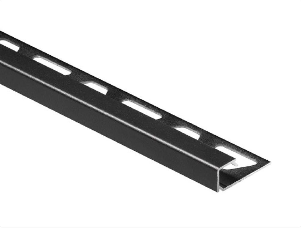Schluter - 1/2" (12.5 mm) x 10' - Profilé carré QUADEC - aluminium noir mat ||Q125MGS/300