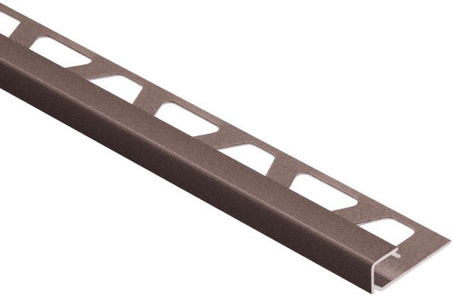 Schluter - QUADEC Profilé de bordure carré - aluminium bronze 1/2" (12.5 mm) x 8' 2-1/2"