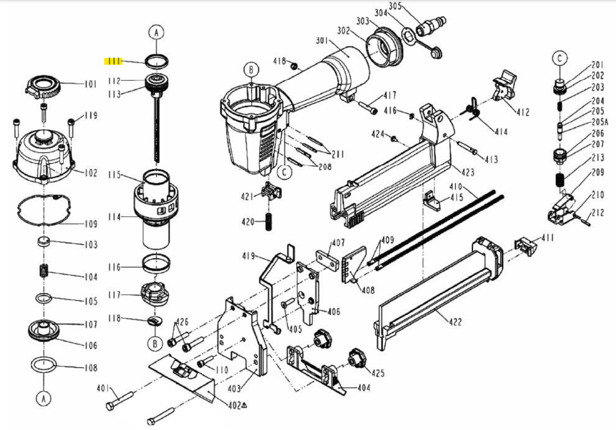 Primatech - Bague de guidage pour agrafeuse Q180