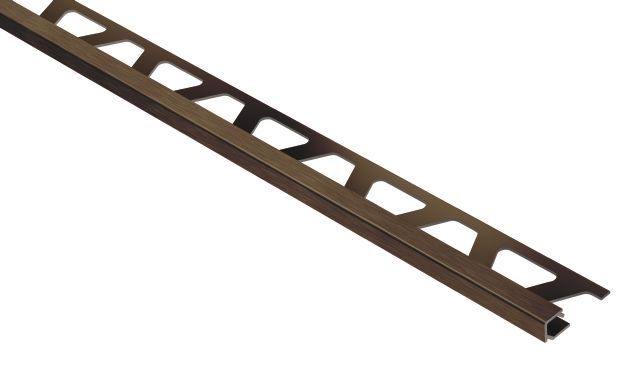Schluter - QUADEC Profilé de bordure carré - aluminium anodisé bronze antique brossé 1/4" (6 mm) x 8' 2-1/2"