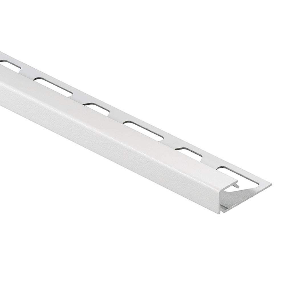 Schluter - QUADEC Profilé de bordure carré - aluminium blanc mat 1/4" (6 mm) x 8' 2-1/2"