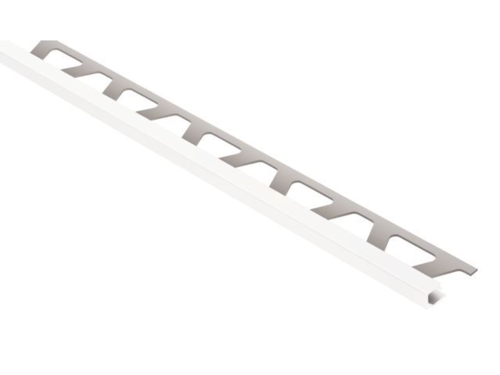 Schluter - 5/16" (8 mm) x 8' 2-1/2" - QUADEC Profilé de bordure carré - aluminium blanc éclatant ||Q80BW