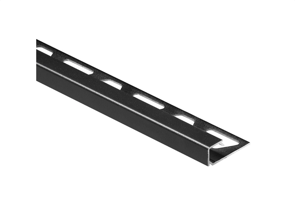 Schluter - 5/16" (8 mm) x 8' 2-1/2" - QUADEC Profilé de bordure carré - aluminium noir mat ||Q80MGS