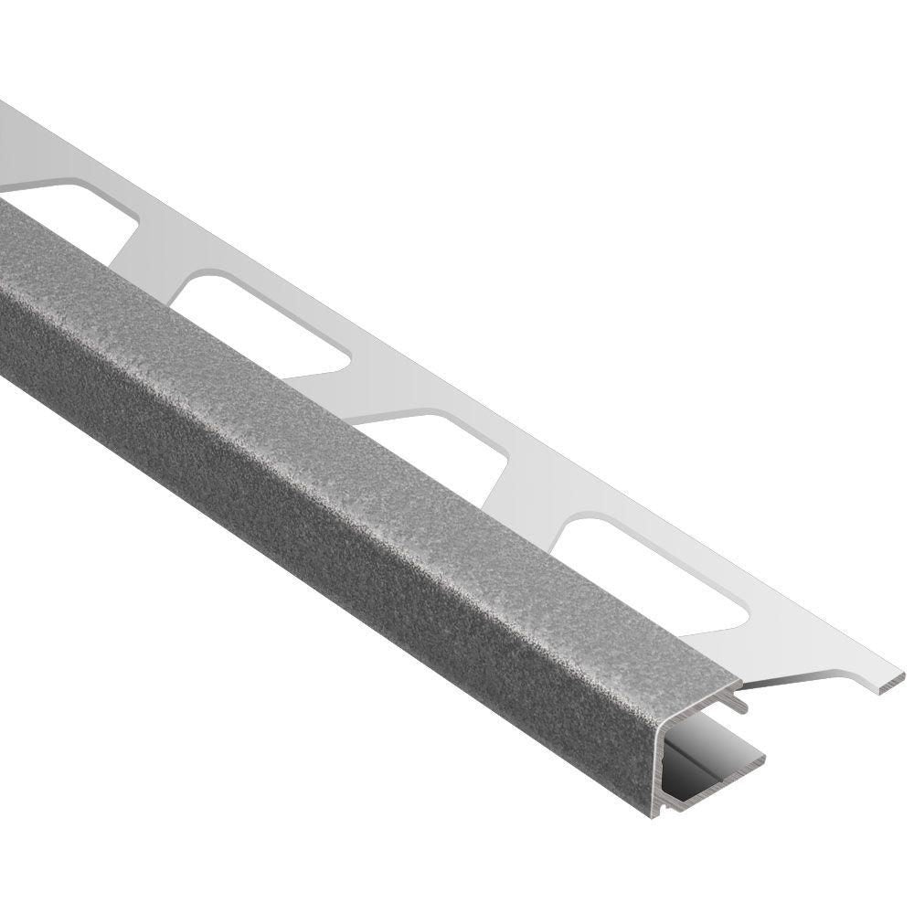 Schluter - QUADEC Profilé de bordure carré - aluminium étain 5/16" (8 mm) x 8' 2-1/2"