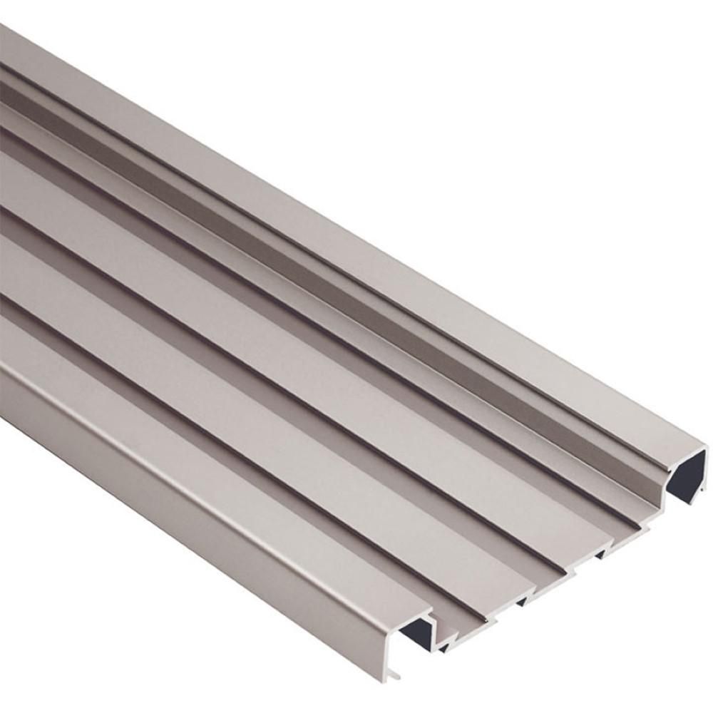 Schluter - QUADEC-FS Profilé à double rainures - aluminium anodisé nickel mat 5/16" (8 mm) x 8' 2-1/2"
