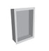 Fusion - Niche de douche à cadre carré sans tablette en quartz Midnight Black 16" x 24"