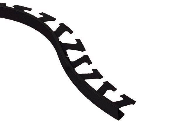 Schluter - JOLLY Profilé radius de bordure de mur - aluminium noir mat 3/8" (10 mm) x 8' 2-1/2"