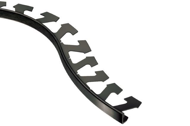 Schluter - SCHIENE Profilé radius de bordure de mur aluminium anodisé graphite brossé 1/4" (6 mm) x 8' 2-1/2"