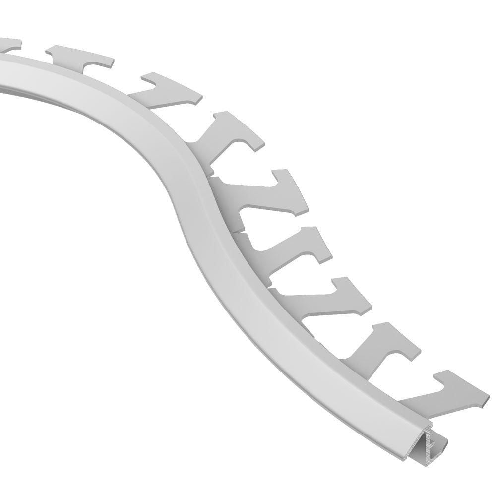 Schluter - RENO-TK Radius Profilé réducteur - aluminium anodisé mat 3/8" (10 mm) x 8' 2-1/2"