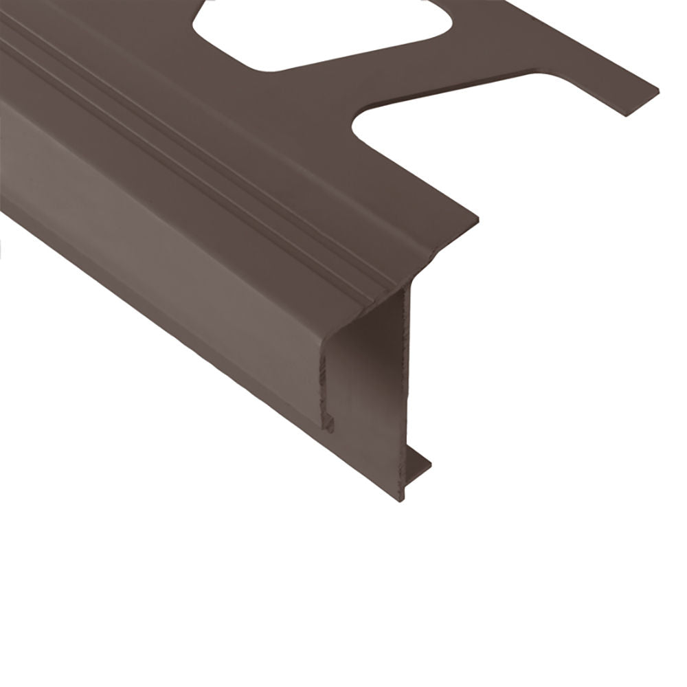 Schluter - BARA-RAK Profilé de bordure de balcon à rejet d'eau aluminium brun noir 8' 2-1/2"