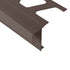 Schluter - BARA-RAK Profilé de bordure de balcon à rejet d'eau aluminium brun noir 8' 2-1/2"