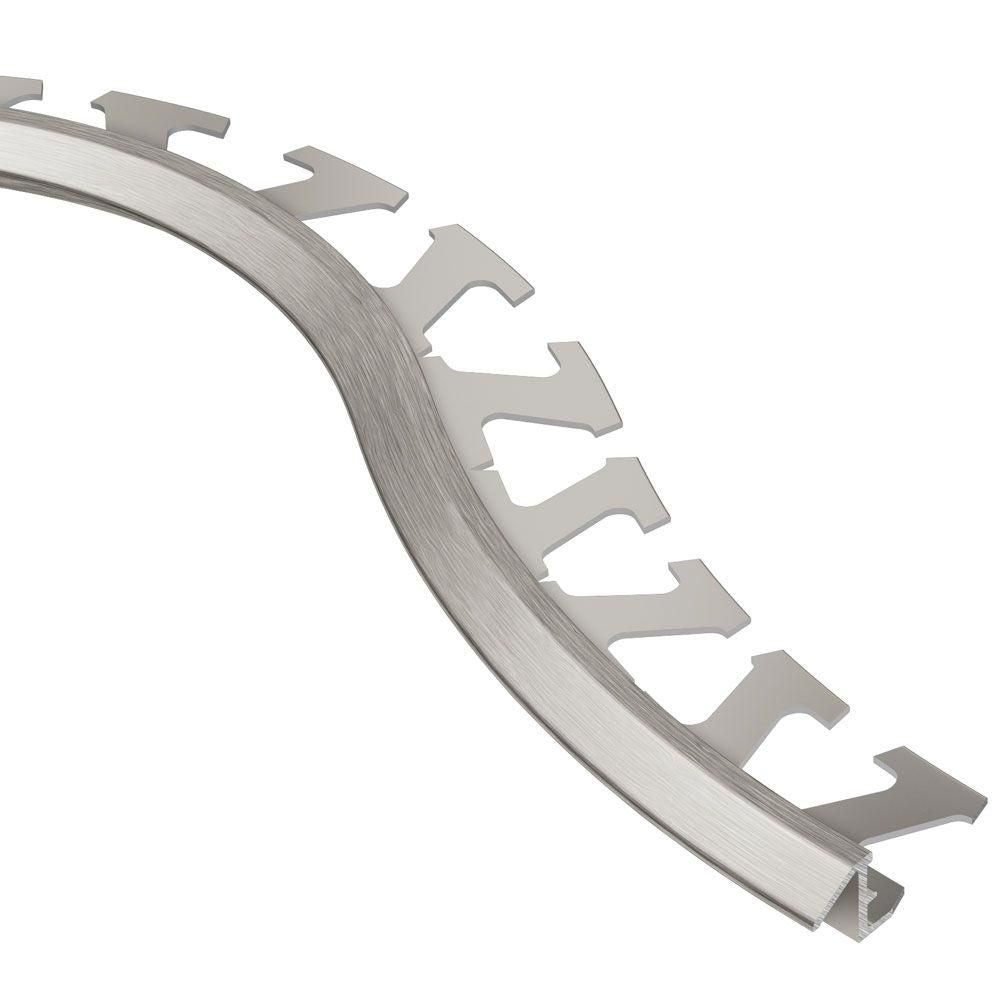 Schluter - RENO-TK Radius Profilé réducteur - aluminium anodisé nickel brossé 3/8" (10 mm) x 8' 2-1/2"