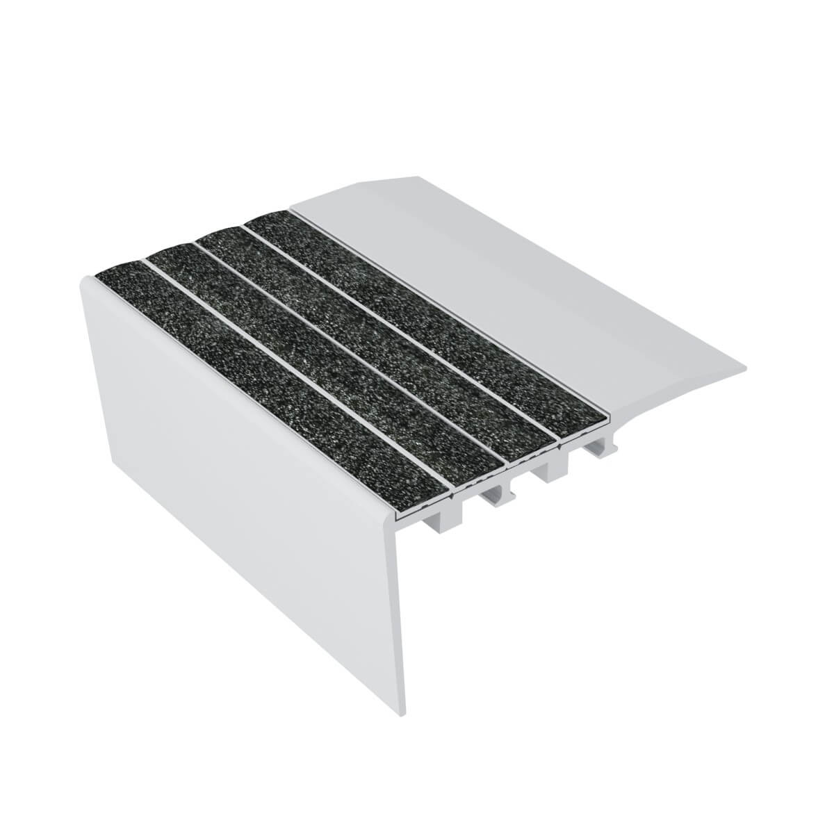 Kinesik - Ecoglo RC4-N30 Nez de marche pour tapis avec bandes antidérapantes noires 3.5" (vendu en pied linéaire)