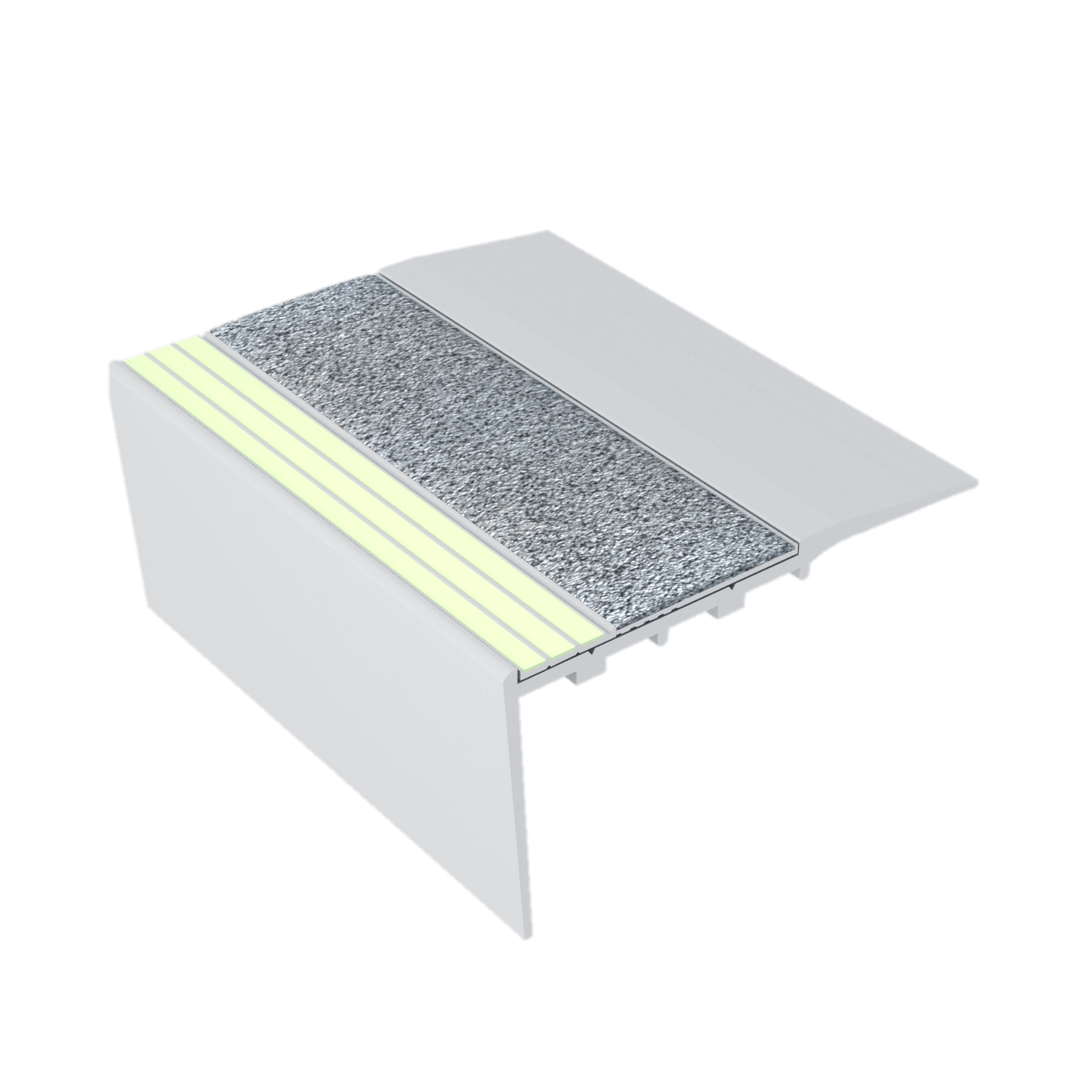Kinesik - Ecoglo RC5-E30 Nez de marche pour tapis avec bandes antidérapantes jaune 3-1/2" (vendu en pied linéaire)