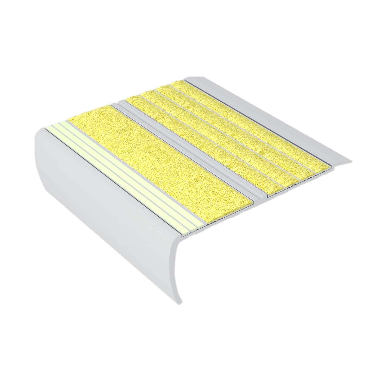 Kinesik - Ecoglo RF5-E30 Nez de marche photoluminescent à angle droit avec bande antidérapante jaune 5.5" (vendu en pied linéaire)
