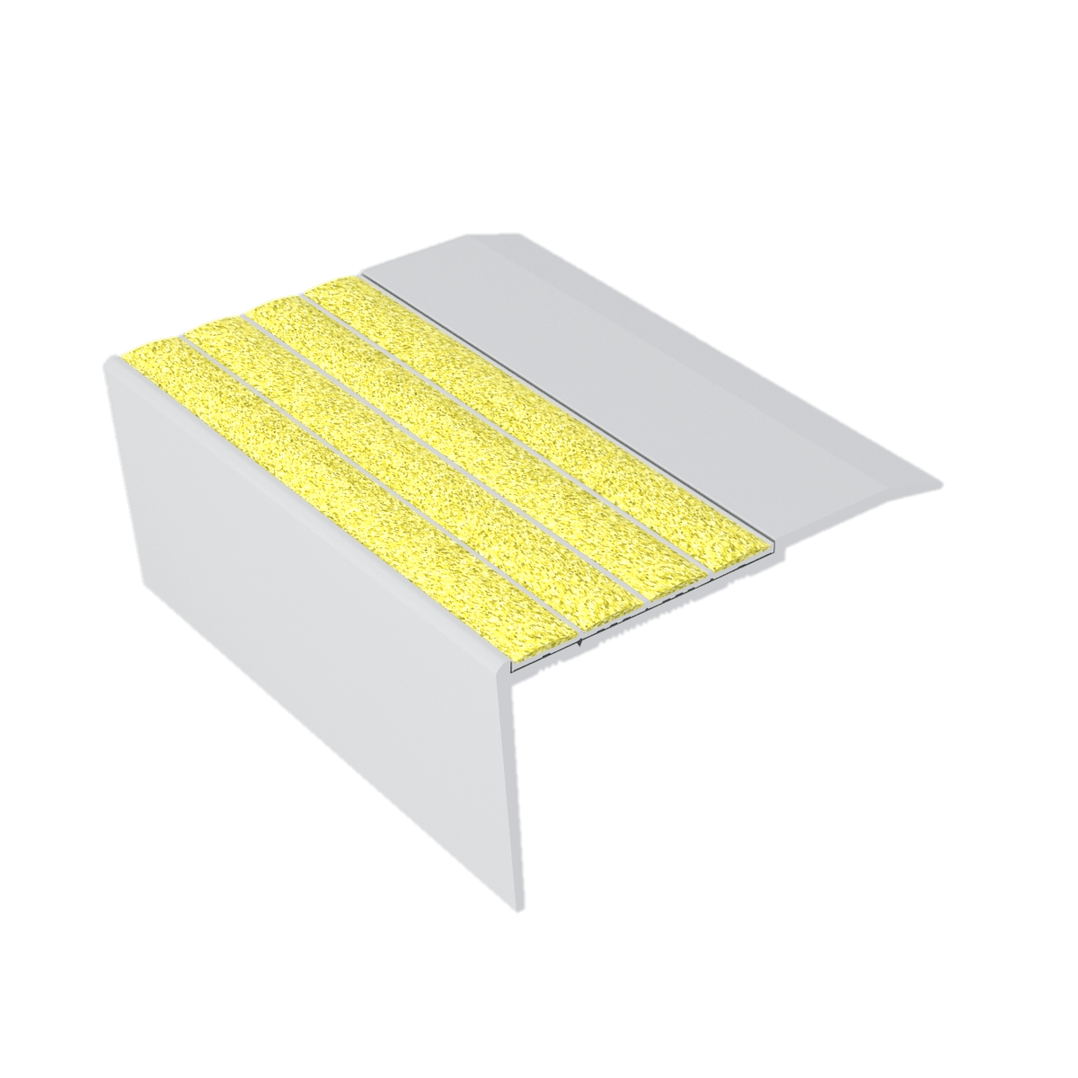 Kinesik - Ecoglo RF7-N30 Flat Stair Nosing with Yellow Anti-Slip Strips 3.5" (vendu en pied linéaire)