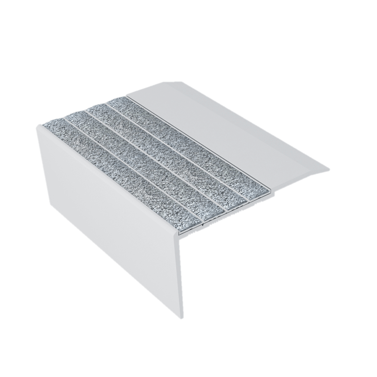 Kinesik - Ecoglo RF7-N30 Flat Stair Nosing with Grey Anti-Slip Strips 3.5" (vendu en pied linéaire)