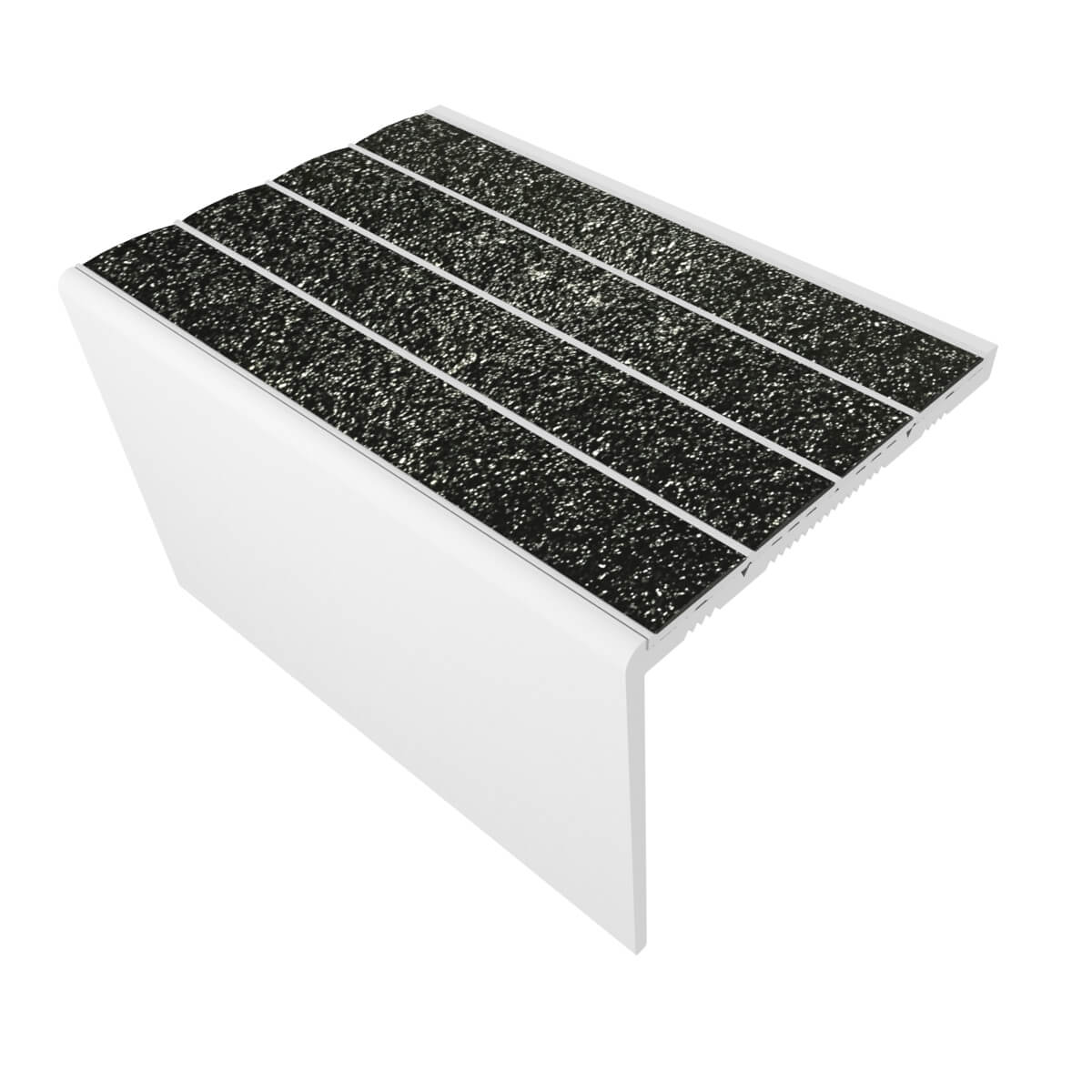 Kinesik - Ecoglo RF7C-N30 Flat Stair Nosing with Black Anti-Slip Strips 2.19" (vendu en pied linéaire)