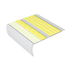 Kinesik - Ecoglo RF5-E40 Photoluminescent Flat Stair Nosing with Yellow Anti-Slip Strip 5.5" (vendu en pied linéaire)