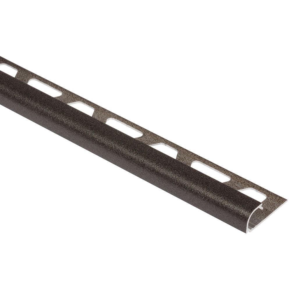 Schluter - RONDEC Profilé de bordure rond - aluminium  anthracite foncé 3/8" (10 mm) x 8' 2-1/2"