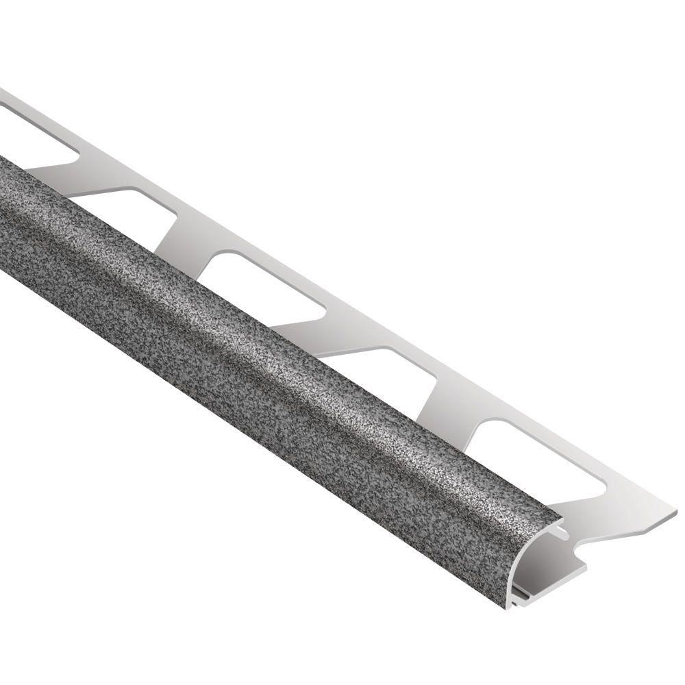 Schluter - RONDEC Profilé de bordure rond - aluminium  étain 3/8" (10 mm) x 8' 2-1/2"