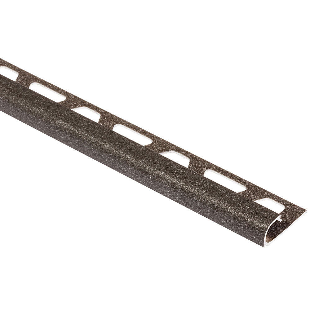 Schluter - RONDEC Profilé de bordure rond - aluminium  anthracite clair 3/8" (10 mm) x 8' 2-1/2"