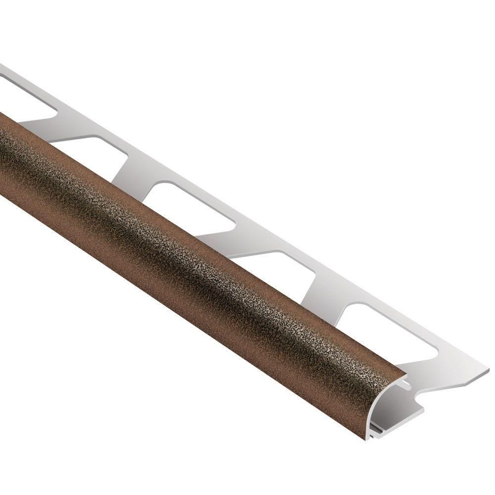 Schluter - RONDEC Profilé de bordure rond - aluminium  bronze 3/8" (10 mm) x 8' 2-1/2"