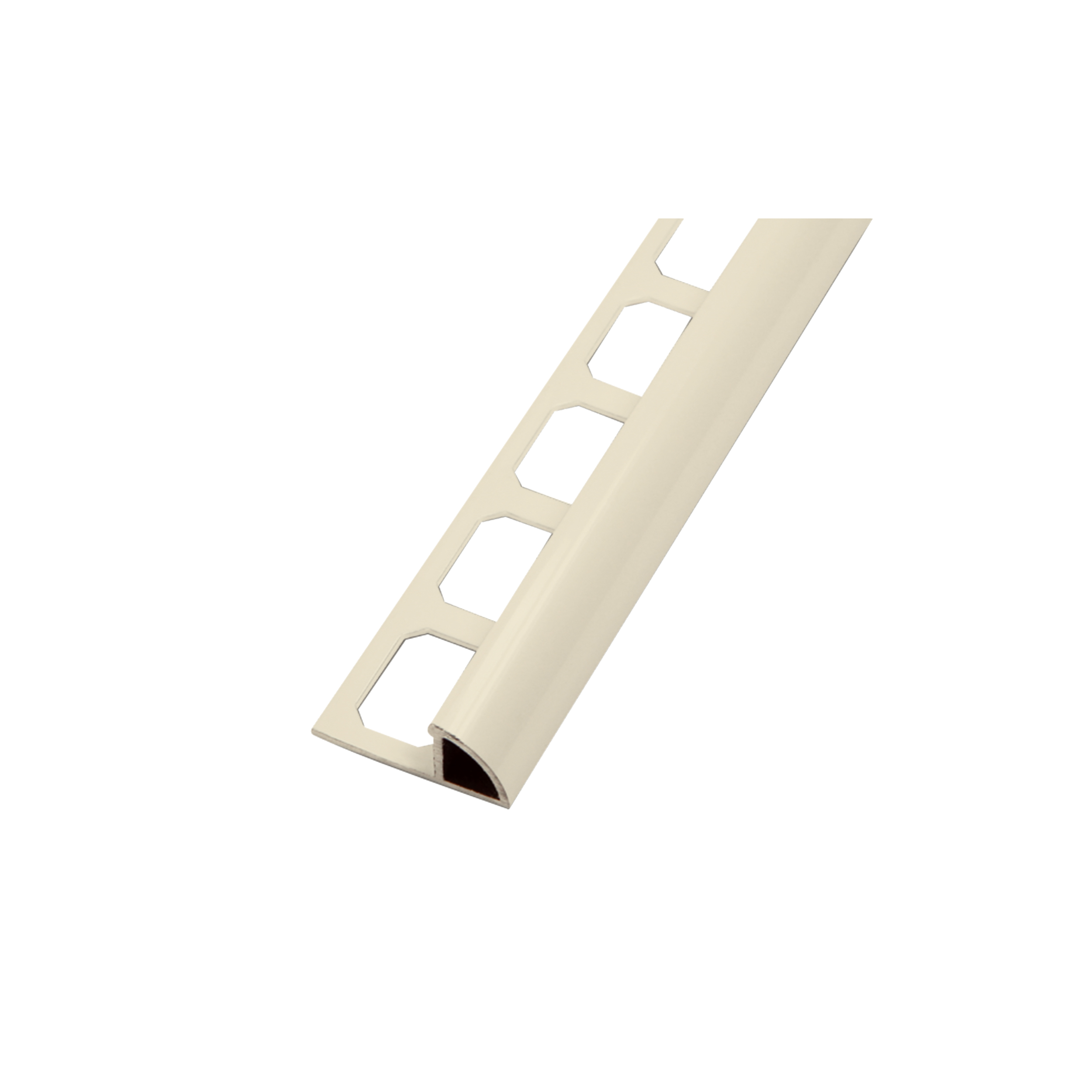 Laticrete - RO3 Moulure arrondie décorative pour la céramique en aluminium revêtu Blanc brillant - 3/8" (10 mm) x 8' 2-1/2"