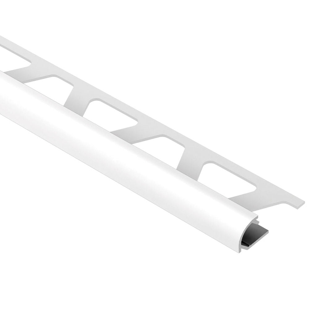 Schluter - RONDEC Profilé de bordure rond - aluminium blanc éclatant 1/4" (6 mm) x 8' 2-1/2"