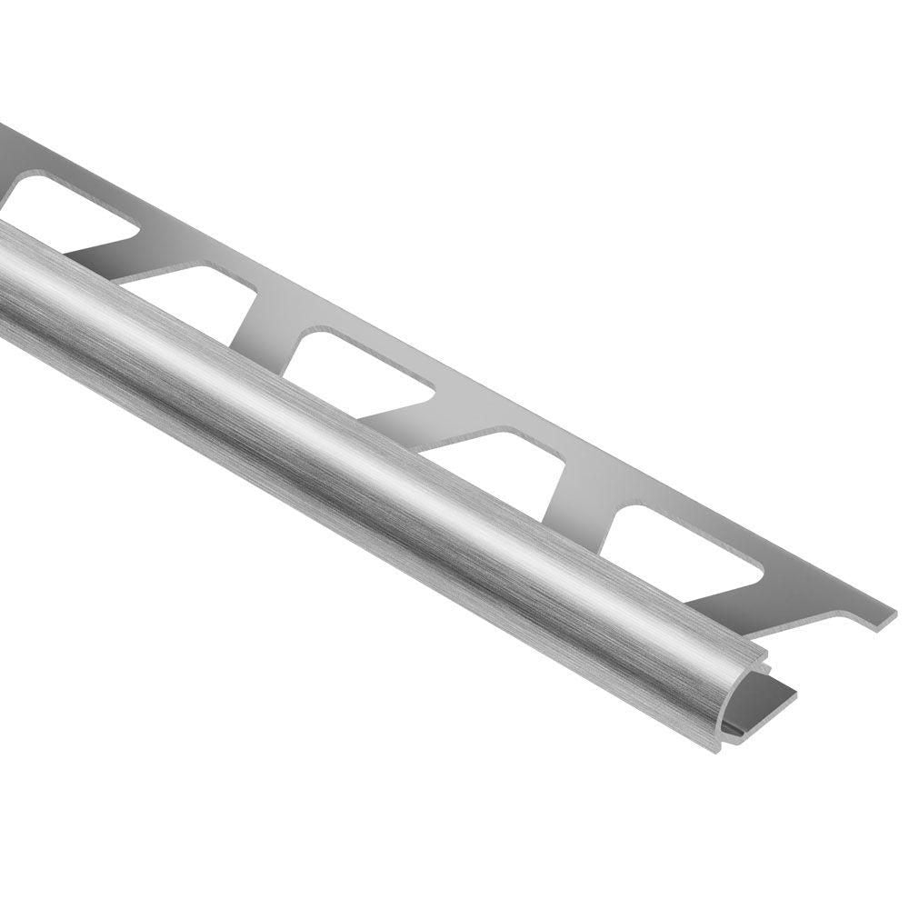 Schluter - RONDEC Profilé de bordure rond - aluminium anodisé chrome brossé 5/16" (8 mm) x 8' 2-1/2"